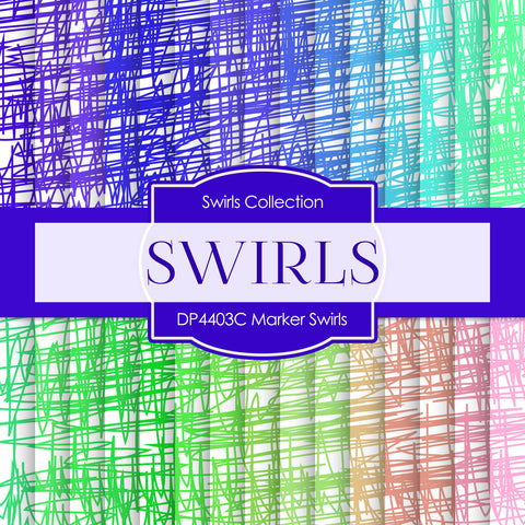 Marker Swirls Digital Paper DP4403C - Digital Paper Shop