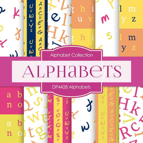 Alphabets Digital Paper DP4428 - Digital Paper Shop