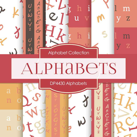 Alphabets Digital Paper DP4430 - Digital Paper Shop