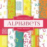 Alphabets Digital Paper DP4431 - Digital Paper Shop