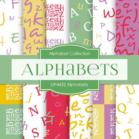 Alphabets Digital Paper DP4432 - Digital Paper Shop