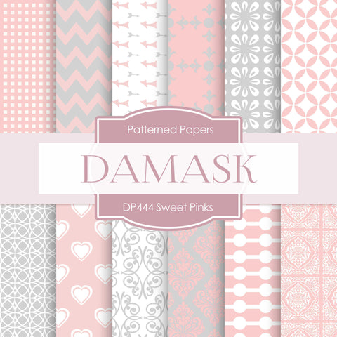 Sweet Pinks Digital Paper DP444 - Digital Paper Shop