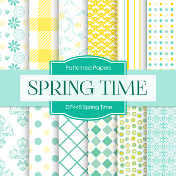 Spring Time Digital Paper DP445 - Digital Paper Shop