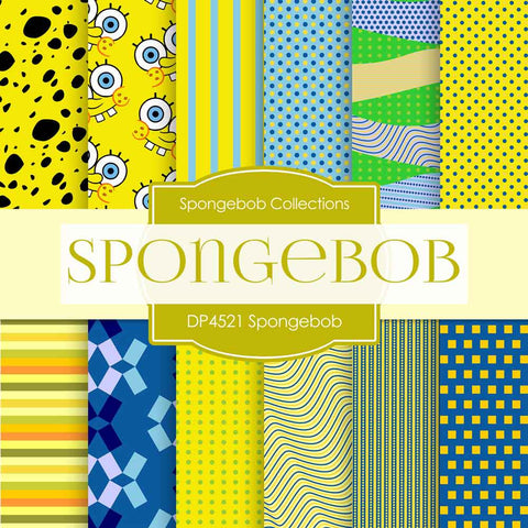 Spongebob Digital Paper DP4521 - Digital Paper Shop