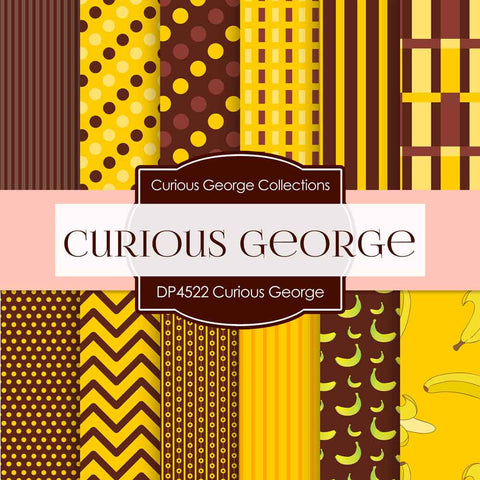 Curious George Digital Paper DP4522 - Digital Paper Shop