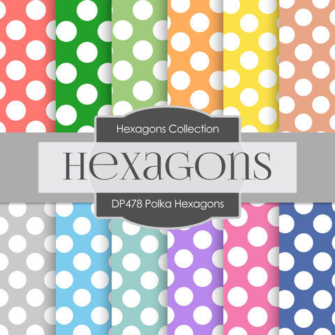 Polka Hexagons DP478 - Digital Paper Shop - 1