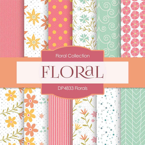 Florals Digital Paper DP4833 - Digital Paper Shop