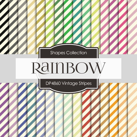 Vintage Stripes Digital Paper DP4860 - Digital Paper Shop