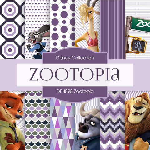 Zootopia Digital Paper DP4898 - Digital Paper Shop