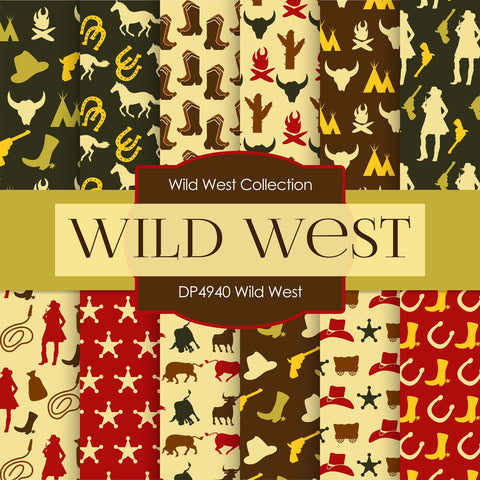 Wild West Digital Paper DP4940 - Digital Paper Shop