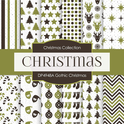 Gothic Christmas Digital Paper DP4948A - Digital Paper Shop