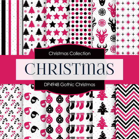 Gothic Christmas Digital Paper DP4948 - Digital Paper Shop