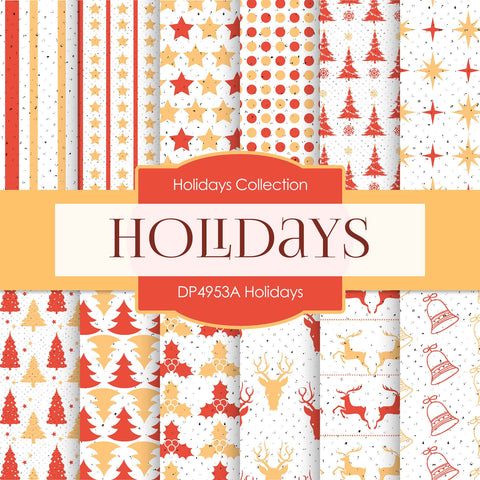 Holidays Digital Paper DP4953A - Digital Paper Shop