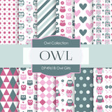 Owl Girls Digital Paper DP4961B - Digital Paper Shop