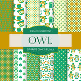 Owl St. Patrick Digital Paper DP4969B - Digital Paper Shop - 1