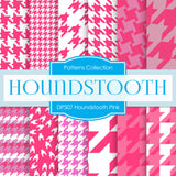 Houndstooth Pink Digital Paper DP507A - Digital Paper Shop