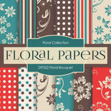 Floral Bouquet Digital Paper DP522 - Digital Paper Shop