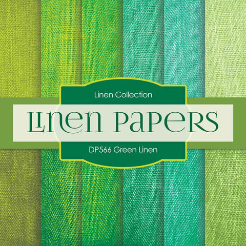 Green Linen Digital Paper DP566 - Digital Paper Shop