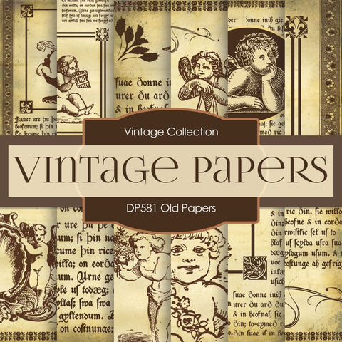 Old Papers Digital Paper DP581 - Digital Paper Shop