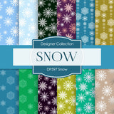 Snow Digital Paper DP597 - Digital Paper Shop