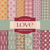 Retro Love Digital Paper DP6002 - Digital Paper Shop - 1