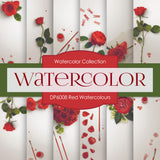 Red Watercolor Digital Paper DP6008 - Digital Paper Shop - 1