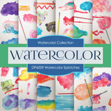 Watercolor Splotches Digital Paper DP6009 - Digital Paper Shop - 1