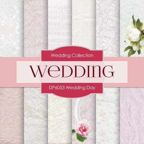 Wedding Day Digital Paper DP6053 - Digital Paper Shop - 1