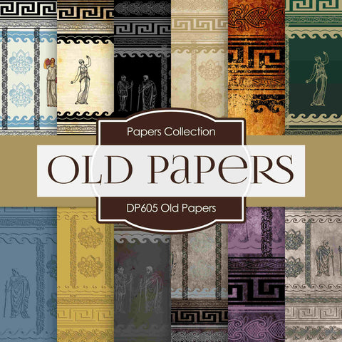 Old Papers Digital Paper DP605 - Digital Paper Shop