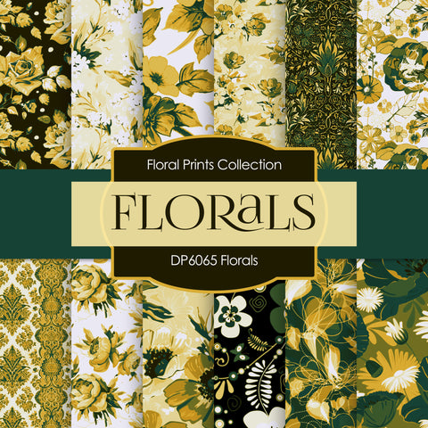 Florals Digital Paper DP6065 - Digital Paper Shop - 1