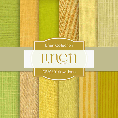 Yellow Linen Digital Paper DP606 - Digital Paper Shop