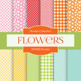 Flowers After Shower Digital Paper DP6085 - Digital Paper Shop