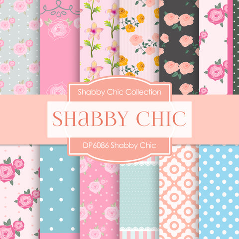 Shabby Chic Digital Paper DP6086A - Digital Paper Shop