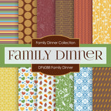 Family Dinner Digital Paper DP6088 - Digital Paper Shop
