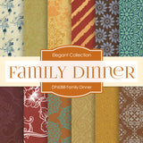 Family Dinner Digital Paper DP6088A - Digital Paper Shop