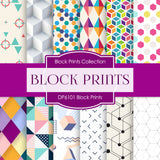 Block Prints Digital Paper DP6101 - Digital Paper Shop
