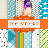 Boy Patterns Digital Paper DP6111 - Digital Paper Shop