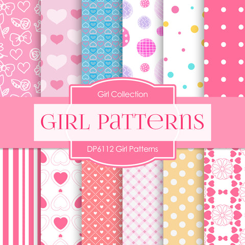 Girl Patterns Digital Paper DP6112 - Digital Paper Shop