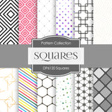Squares Digital Paper DP6120B - Digital Paper Shop