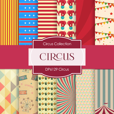 Circus Digital Paper DP6129A - Digital Paper Shop