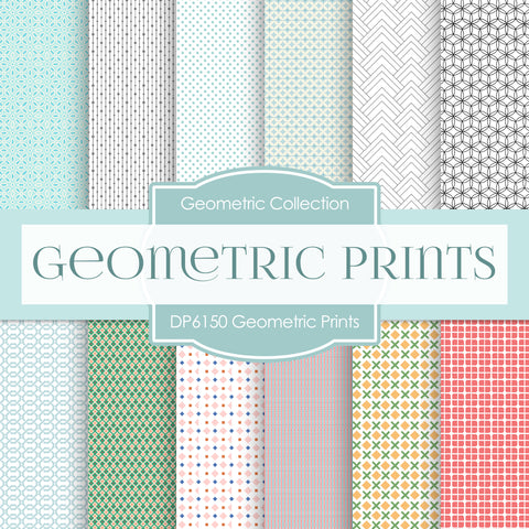 Geometric Prints Digital Paper DP6150B - Digital Paper Shop