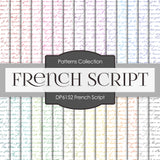 French Script Digital Paper DP6152A - Digital Paper Shop