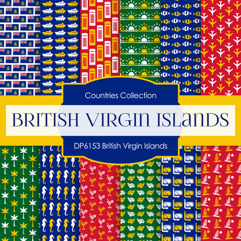 British Virgin Islands Digital Paper DP6153 - Digital Paper Shop