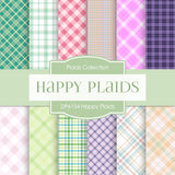 Happy Plaids Digital Paper DP6154C - Digital Paper Shop