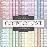 Coffee Text Digital Paper DP6162A - Digital Paper Shop