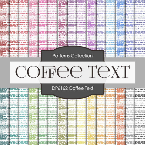 Coffee Text Digital Paper DP6162A - Digital Paper Shop