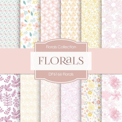 Florals Digital Paper DP6166D - Digital Paper Shop