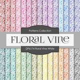 Floral Vine White Digital Paper DP6174A - Digital Paper Shop