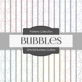 Bubbles Outline Digital Paper DP6183A - Digital Paper Shop