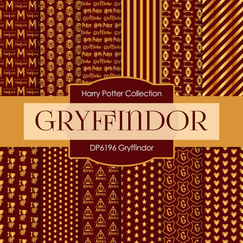 Gryffindor Harry Potter Digital Paper DP6196A - Digital Paper Shop